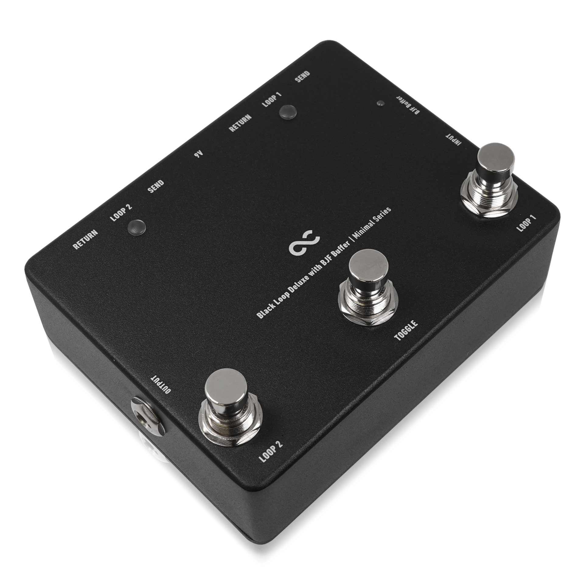 Gitarren-Looper, Effektpedal, schwarzes Metallgehäuse, zwei Loops, Fußschalter